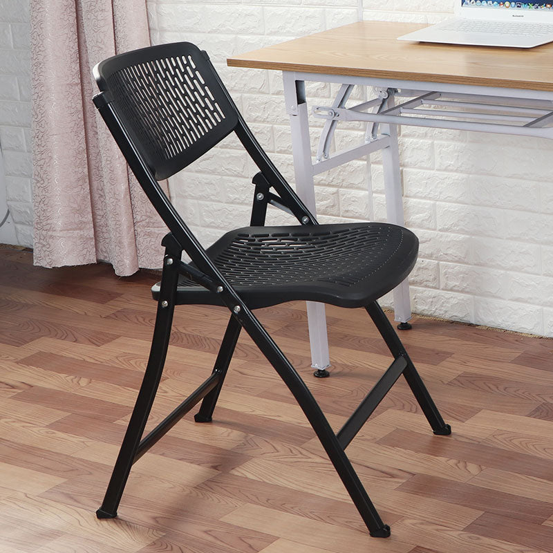 Chaise d'intérieur et d'extérieur moderne en métal et plastique, chaise d'appoint de salle à manger à dossier ouvert sans accoudoirs