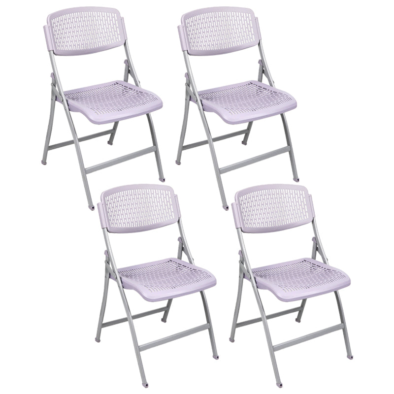 Chaise d'intérieur et d'extérieur moderne en métal et plastique, chaise d'appoint de salle à manger à dossier ouvert sans accoudoirs