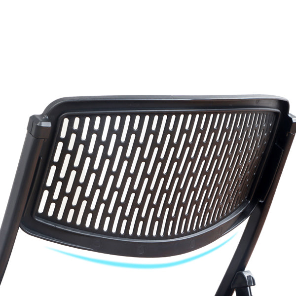 Chaise d'intérieur et d'extérieur moderne en métal et plastique, chaise d'appoint de salle à manger à dossier ouvert sans accoudoirs
