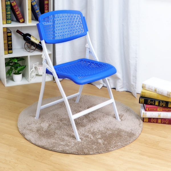 Chaise d'intérieur et d'extérieur moderne en métal et plastique, chaise d'appoint de salle à manger à dossier ouvert sans accoudoirs