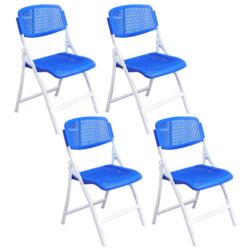 Chaise d'intérieur et d'extérieur moderne en métal et plastique, chaise d'appoint de salle à manger à dossier ouvert sans accoudoirs