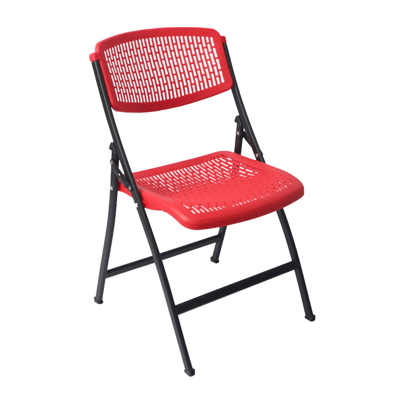 Chaise d'intérieur et d'extérieur moderne en métal et plastique, chaise d'appoint de salle à manger à dossier ouvert sans accoudoirs