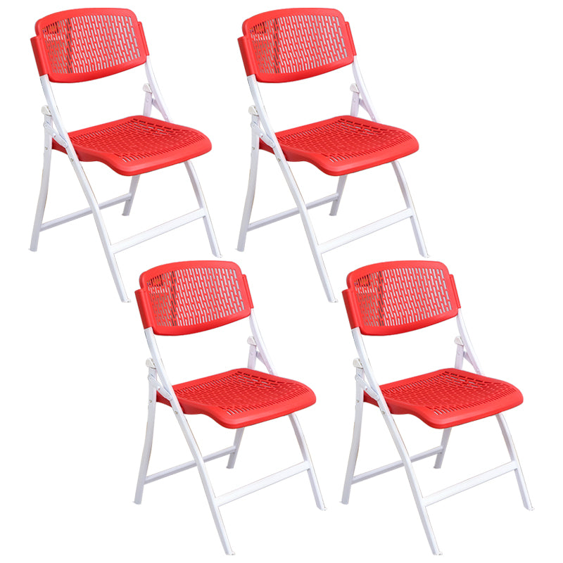 Chaise d'intérieur et d'extérieur moderne en métal et plastique, chaise d'appoint de salle à manger à dossier ouvert sans accoudoirs