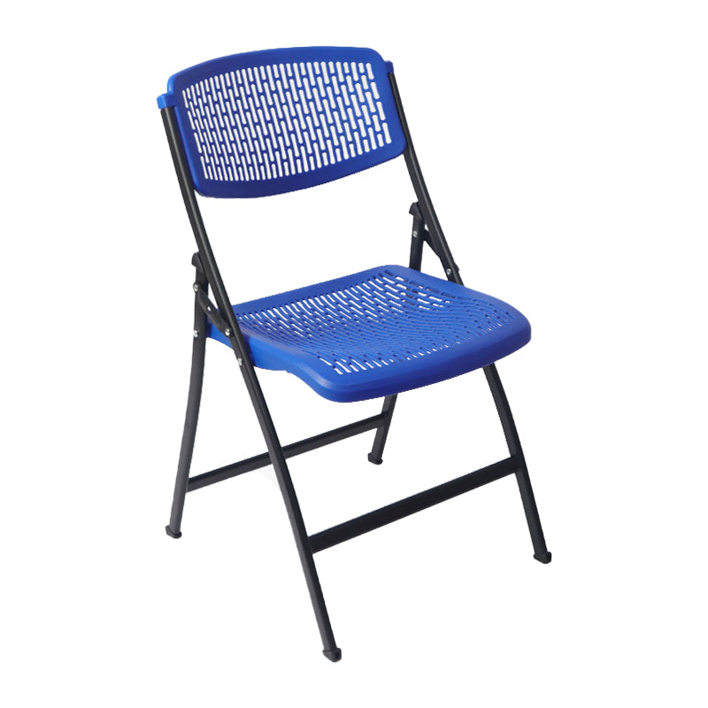 Chaise d'intérieur et d'extérieur moderne en métal et plastique, chaise d'appoint de salle à manger à dossier ouvert sans accoudoirs
