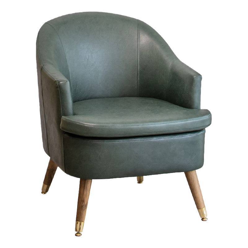 Minimalist Style Upholstered Side Chair Solid Back Arm Single Dining Side Chair for Home