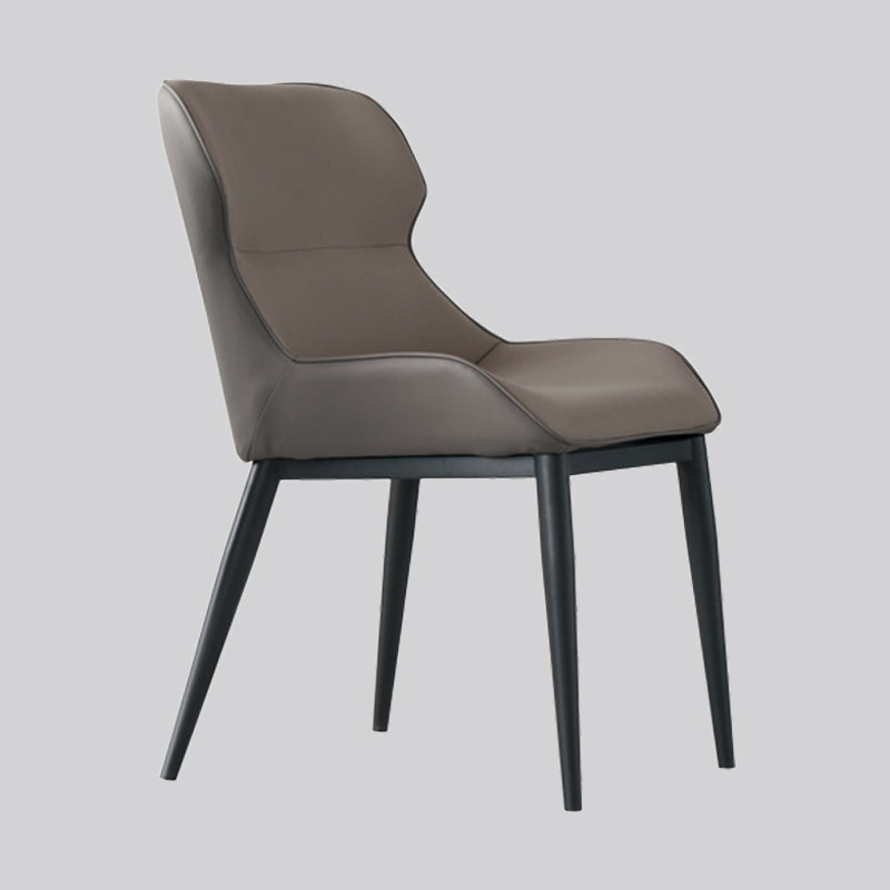 Sillón de estilo moderno con respaldo lateral y patas de metal para uso doméstico (juego de 2)