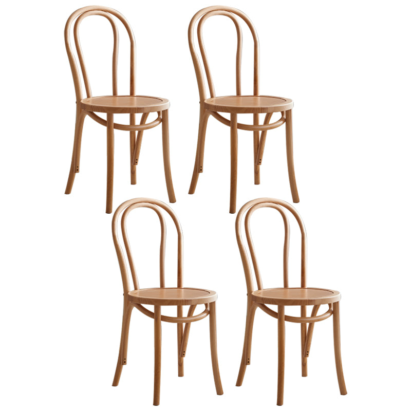 Silla de madera de haya de estilo moderno, juego de sillas de cocina con parte trasera Windsor