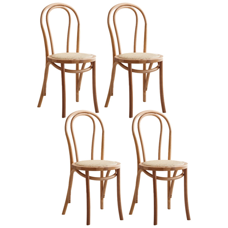 Silla de madera de haya de estilo moderno, juego de sillas de cocina con parte trasera Windsor