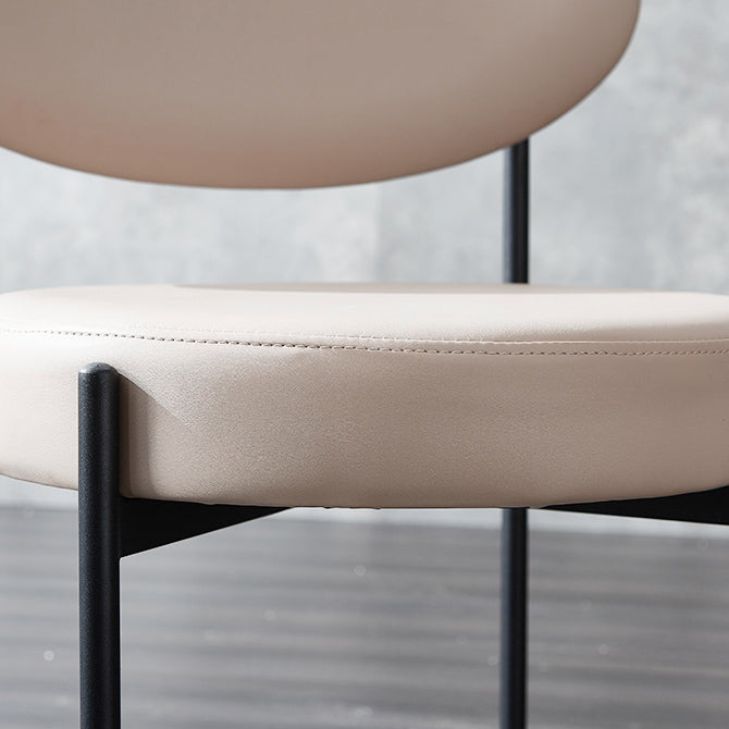 Hedendaagse stijl Open achterkant Dining zijstoel gestoffeerde armloze zijstoelen (set van 2)