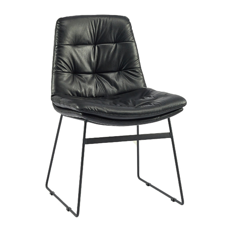 Contemporary Style Metal Dining Chair Dining Side Arm Chair for Kitchen