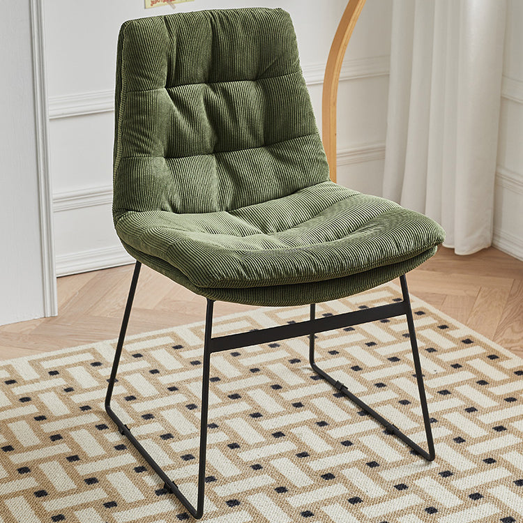 Contemporary Style Metal Dining Chair Dining Side Arm Chair for Kitchen