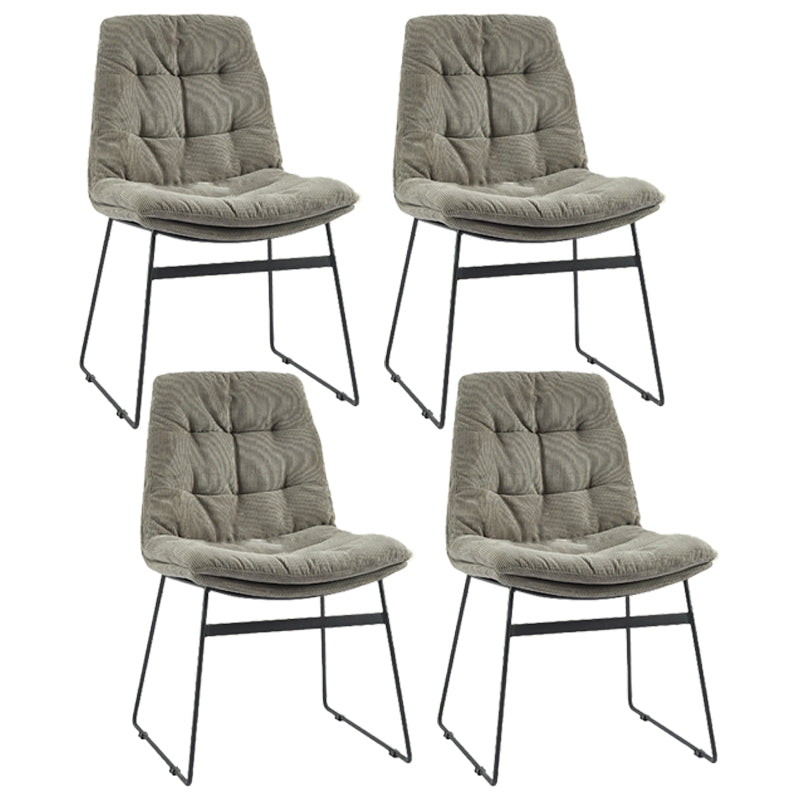 Contemporary Style Metal Dining Chair Dining Side Arm Chair for Kitchen