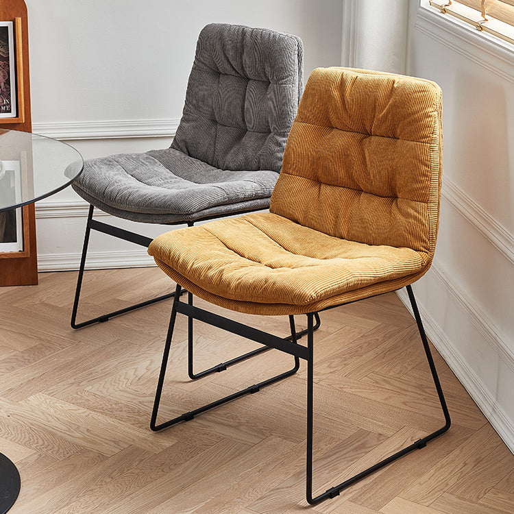Contemporary Style Metal Dining Chair Dining Side Arm Chair for Kitchen