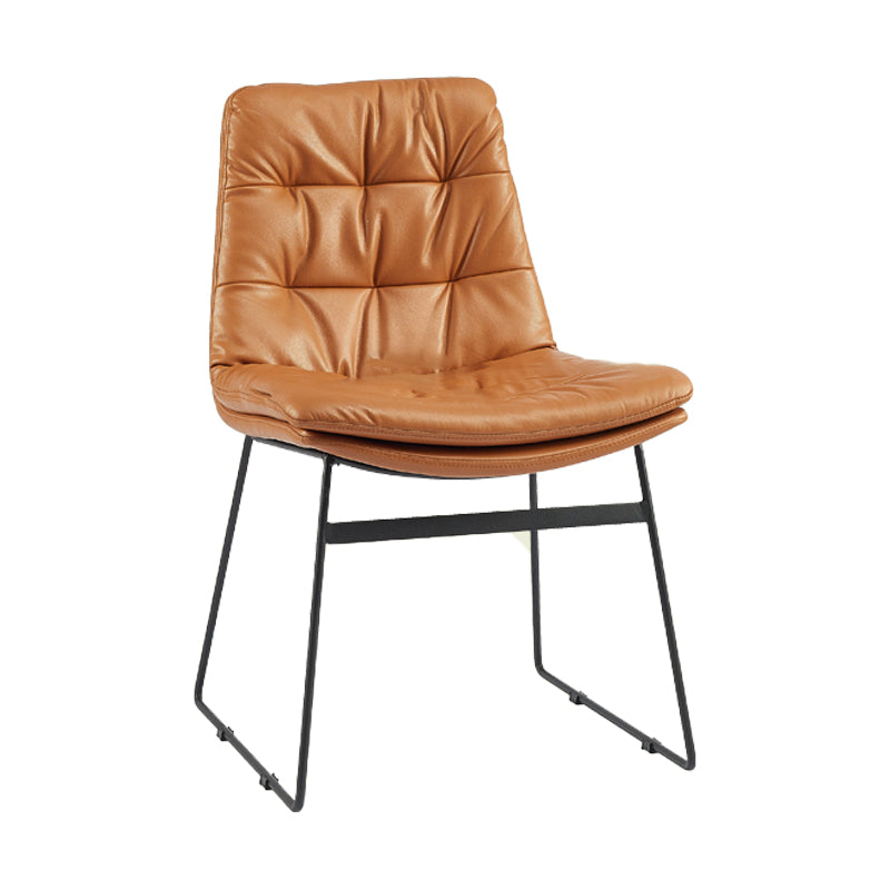 Contemporary Style Metal Dining Chair Dining Side Arm Chair for Kitchen