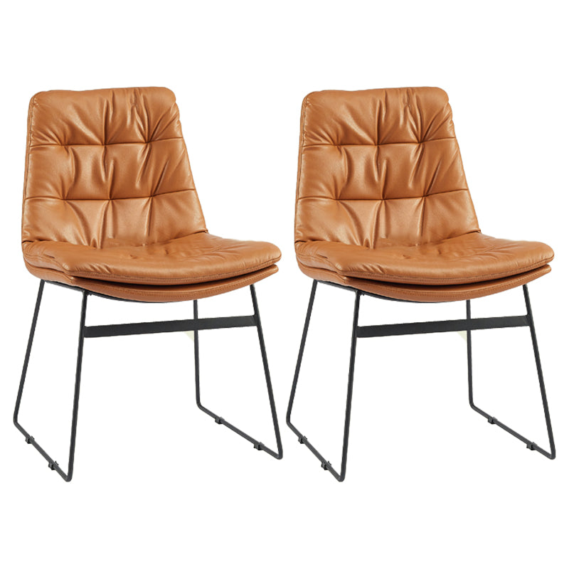 Contemporary Style Metal Dining Chair Dining Side Arm Chair for Kitchen