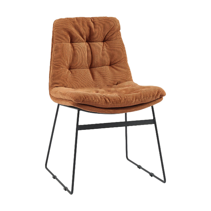 Contemporary Style Metal Dining Chair Dining Side Arm Chair for Kitchen