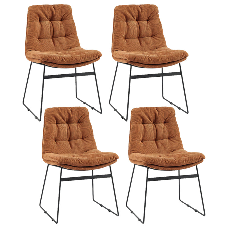 Contemporary Style Metal Dining Chair Dining Side Arm Chair for Kitchen