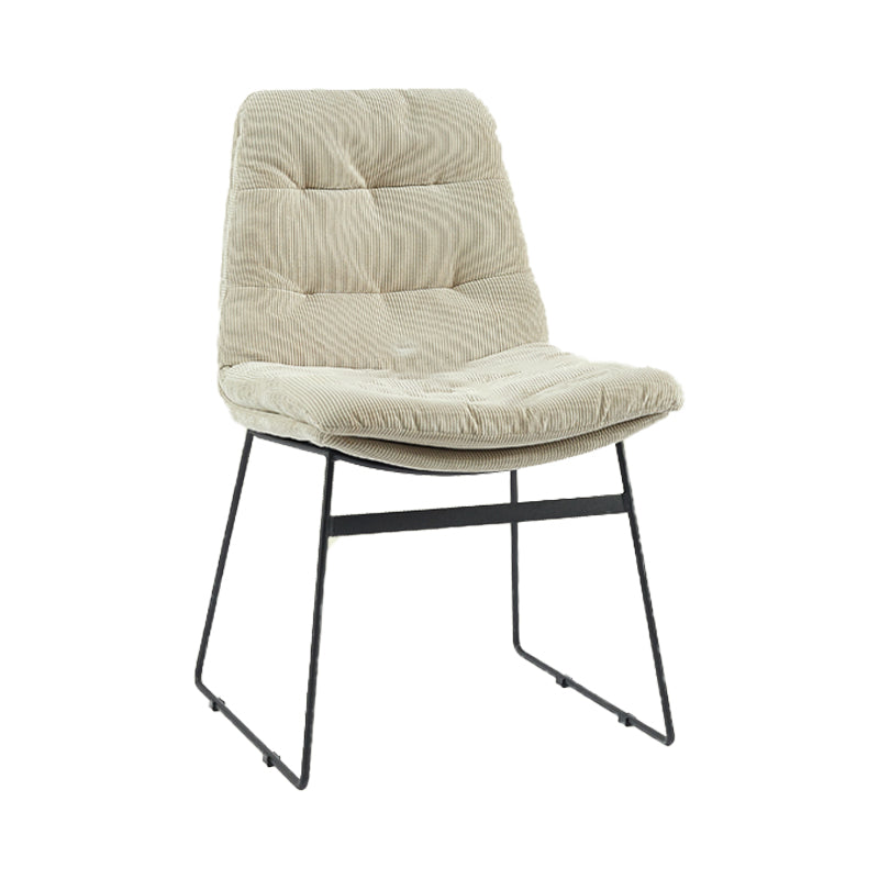 Contemporary Style Metal Dining Chair Dining Side Arm Chair for Kitchen