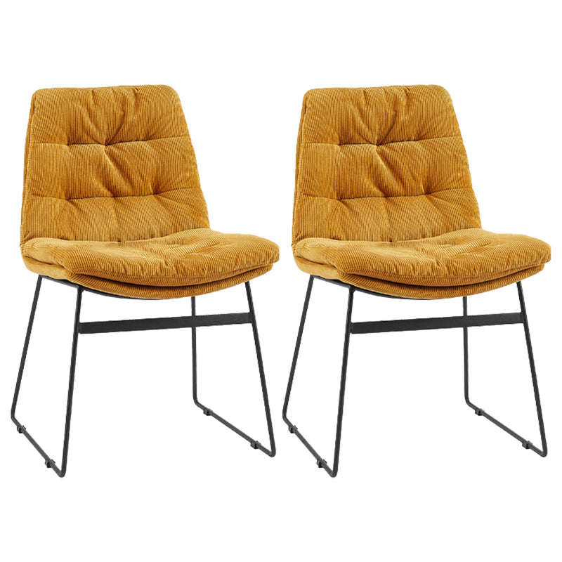 Contemporary Style Metal Dining Chair Dining Side Arm Chair for Kitchen