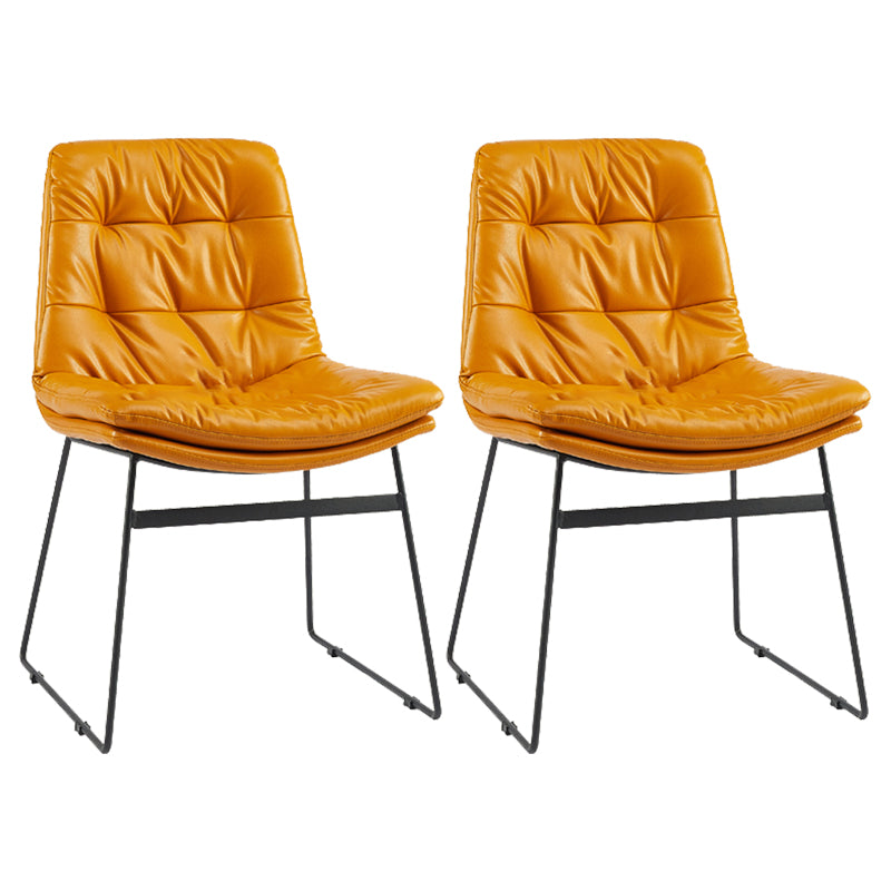 Contemporary Style Metal Dining Chair Dining Side Arm Chair for Kitchen