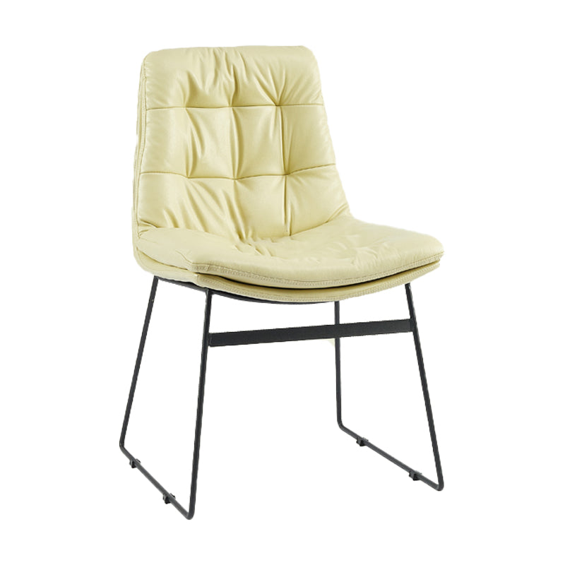 Contemporary Style Metal Dining Chair Dining Side Arm Chair for Kitchen