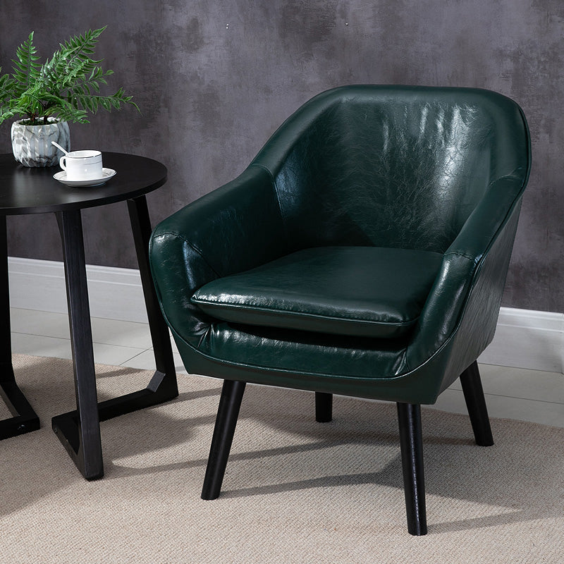 Contemporary Style Upholstered Arm Chair Solid Back Dining Side Chairs for Home Use