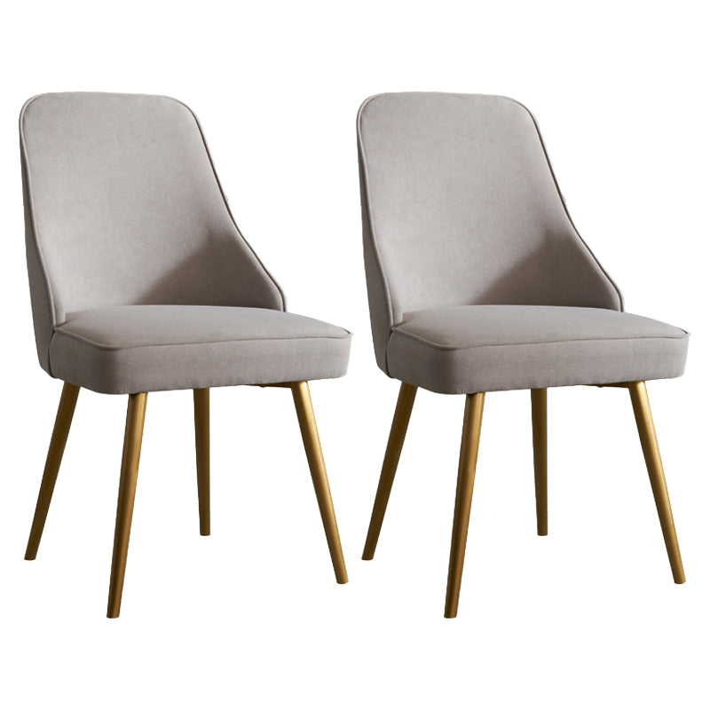 Chaises de salle à manger en métal de style contemporain, chaises sans bras Parsons pour cuisine