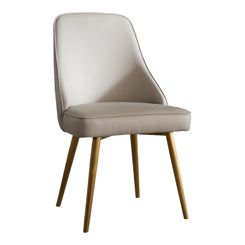 Chaises de salle à manger en métal de style contemporain, chaises sans bras Parsons pour cuisine