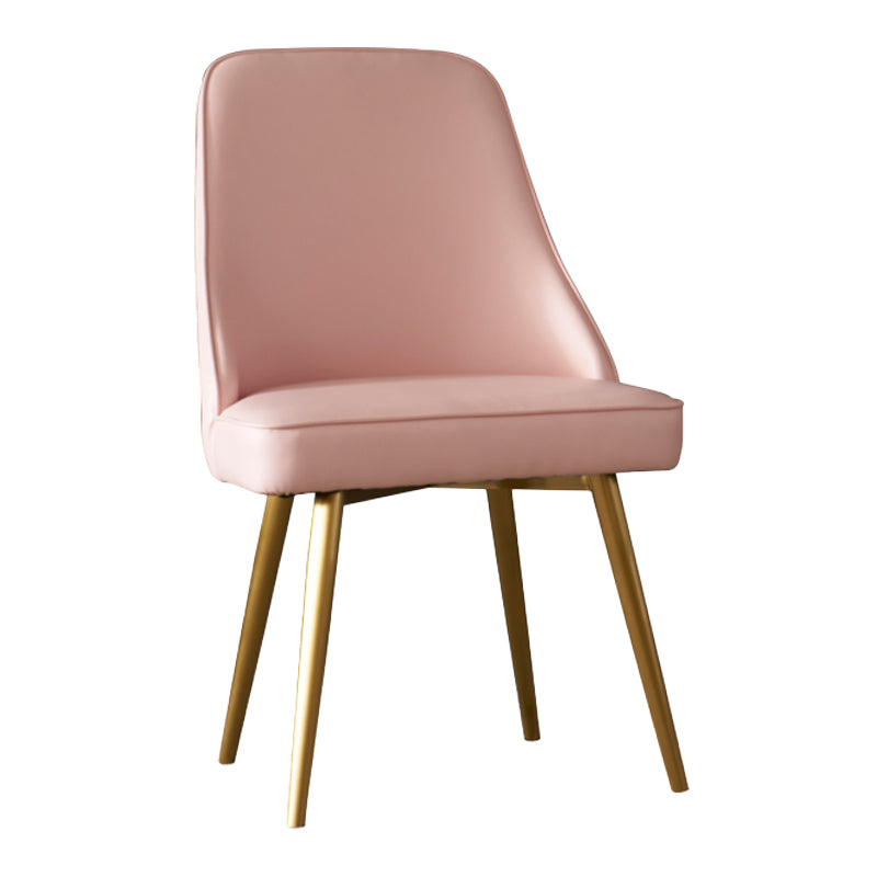 Chaises de salle à manger en métal de style contemporain, chaises sans bras Parsons pour cuisine