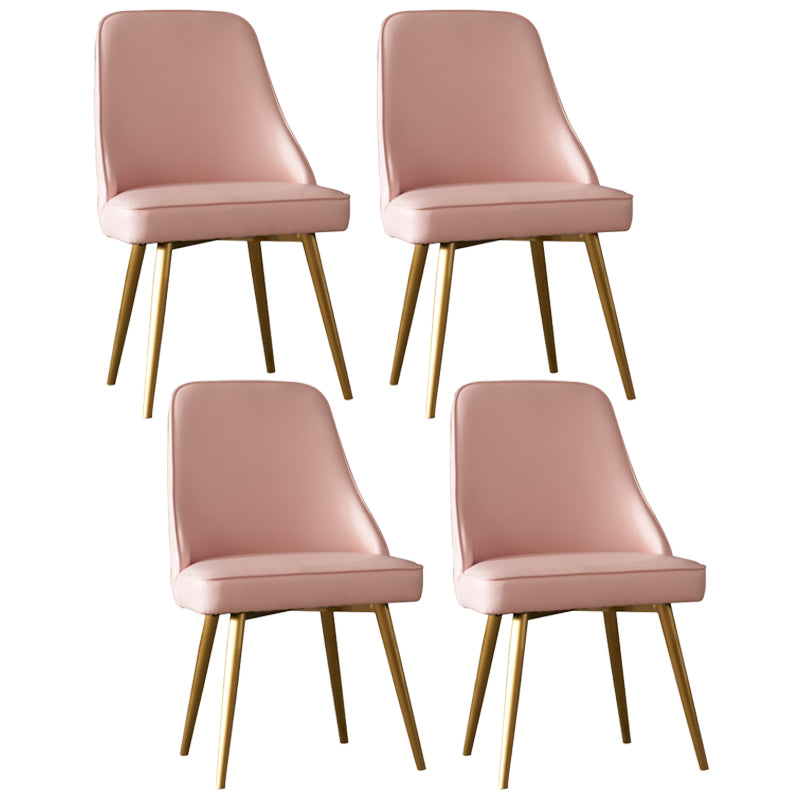 Chaises de salle à manger en métal de style contemporain, chaises sans bras Parsons pour cuisine