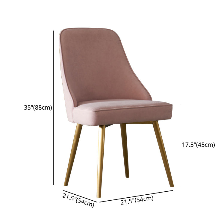 Chaises de salle à manger en métal de style contemporain, chaises sans bras Parsons pour cuisine