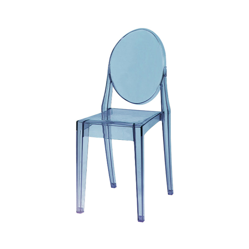 Scandinavian Style Plastic Chair Set Kitchen Dining Room Open Back Side Chairs