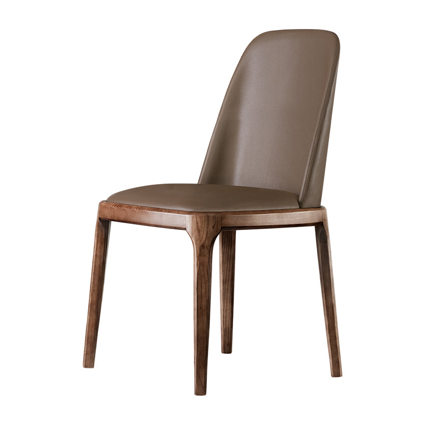 Silla auxiliar de comedor de estilo moderno, silla sin brazos con patas de madera para cocina (juego de 2)