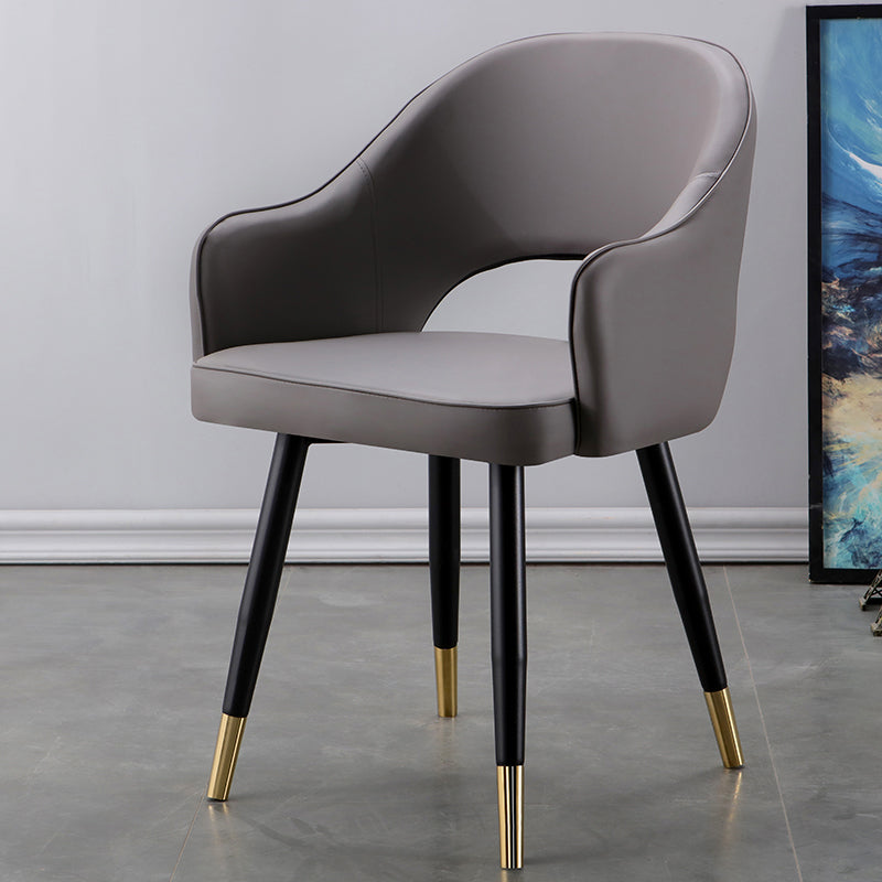 Fauteuils de salle à manger en métal Glam, chaise d'appoint à dossier ouvert pour usage domestique