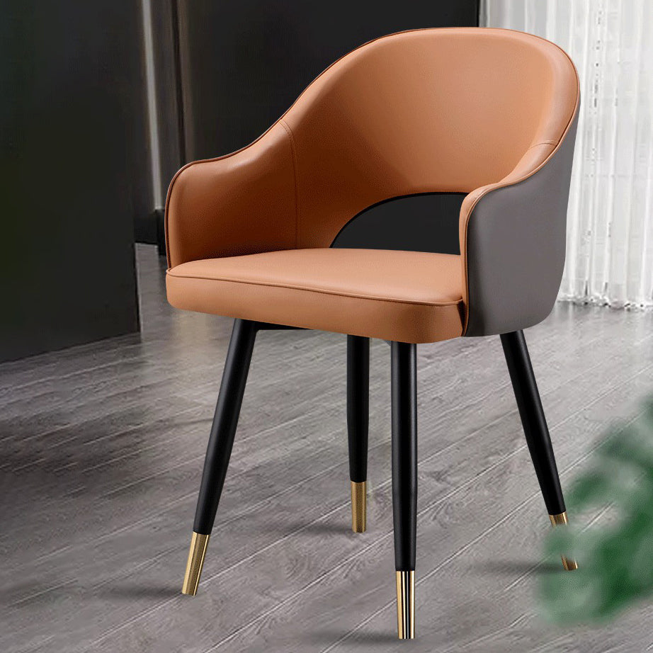 Fauteuils de salle à manger en métal Glam, chaise d'appoint à dossier ouvert pour usage domestique