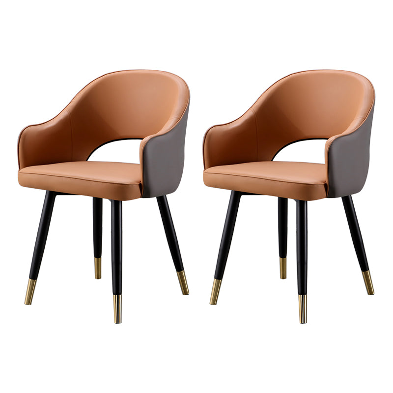 Fauteuils de salle à manger en métal Glam, chaise d'appoint à dossier ouvert pour usage domestique