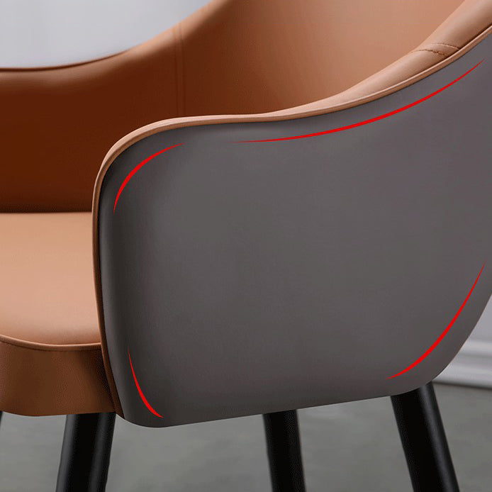 Fauteuils de salle à manger en métal Glam, chaise d'appoint à dossier ouvert pour usage domestique