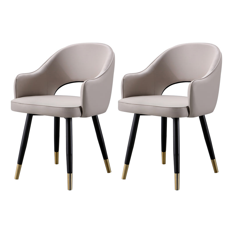 Fauteuils de salle à manger en métal Glam, chaise d'appoint à dossier ouvert pour usage domestique