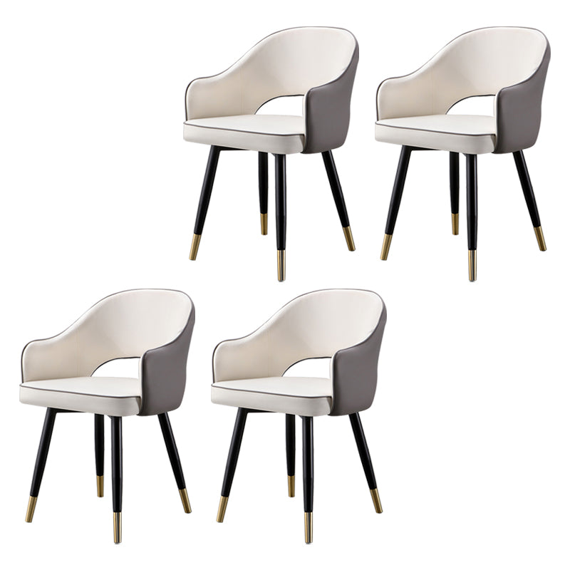 Fauteuils de salle à manger en métal Glam, chaise d'appoint à dossier ouvert pour usage domestique