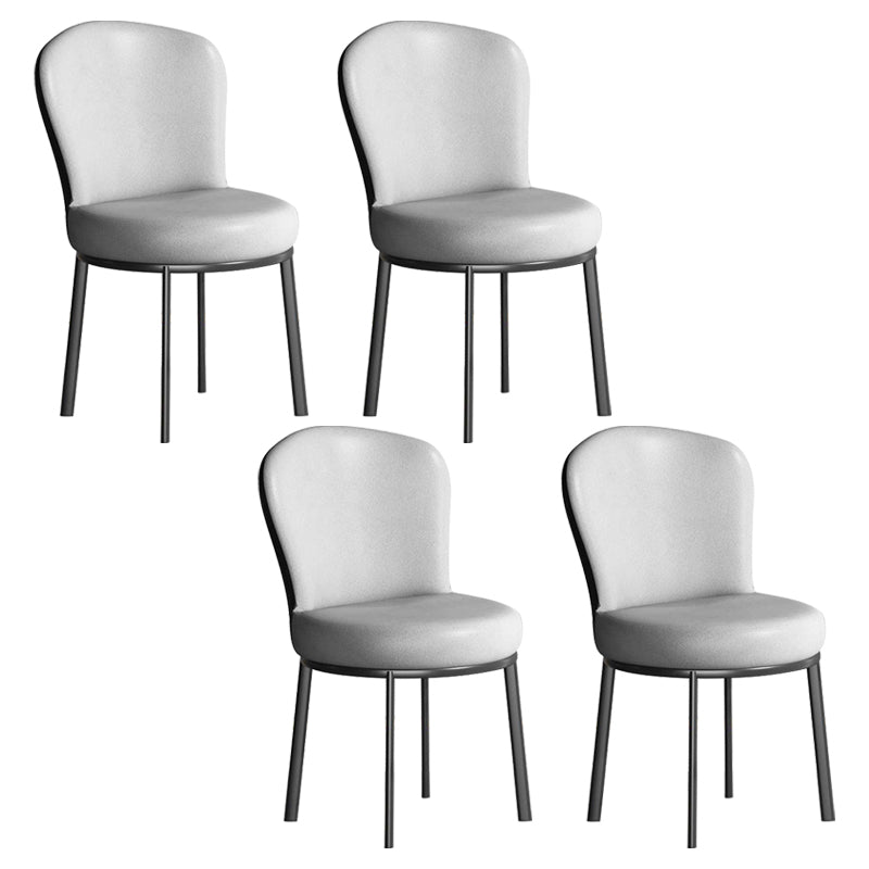 Chaises latérales rembourrées de style contemporain, chaise sans accoudoirs à dossier solide pour un usage domestique