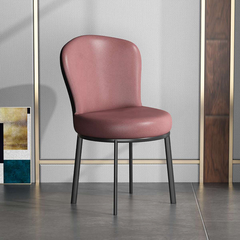 Chaises latérales rembourrées de style contemporain, chaise sans accoudoirs à dossier solide pour un usage domestique