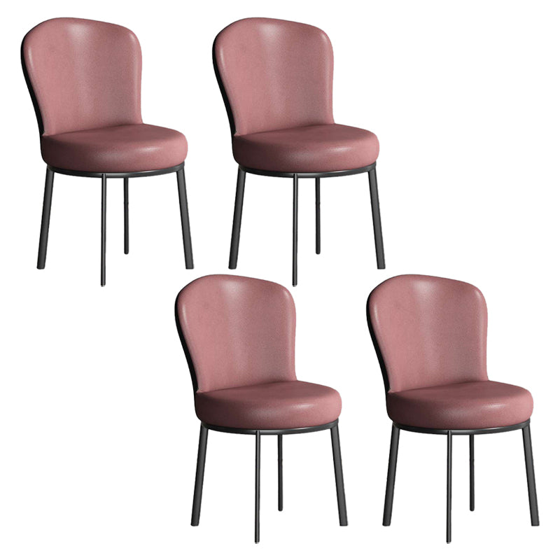 Chaises latérales rembourrées de style contemporain, chaise sans accoudoirs à dossier solide pour un usage domestique