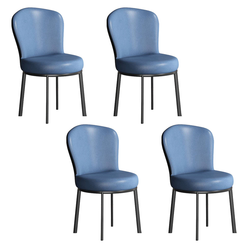 Chaises latérales rembourrées de style contemporain, chaise sans accoudoirs à dossier solide pour un usage domestique