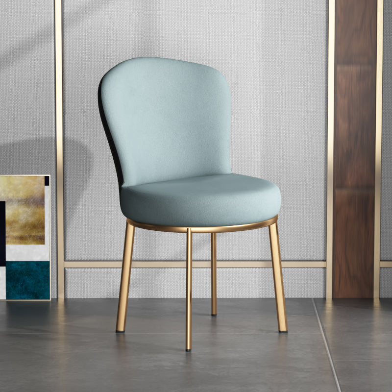 Chaises latérales rembourrées de style contemporain, chaise sans accoudoirs à dossier solide pour un usage domestique