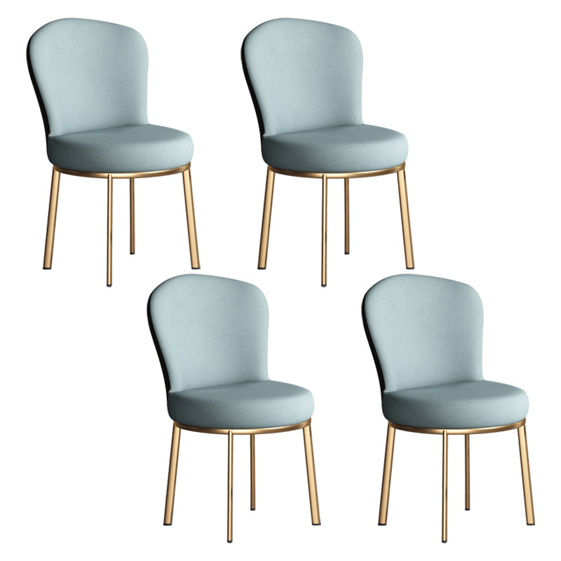 Chaises latérales rembourrées de style contemporain, chaise sans accoudoirs à dossier solide pour un usage domestique