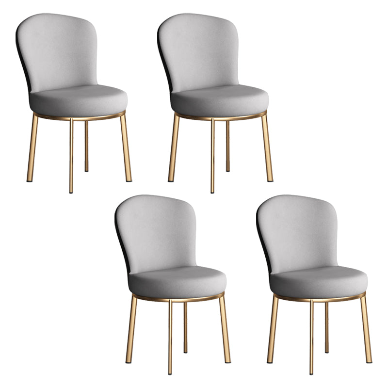 Chaises latérales rembourrées de style contemporain, chaise sans accoudoirs à dossier solide pour un usage domestique