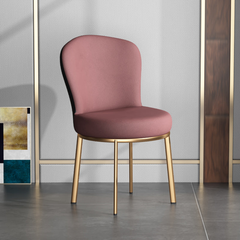 Chaises latérales rembourrées de style contemporain, chaise sans accoudoirs à dossier solide pour un usage domestique