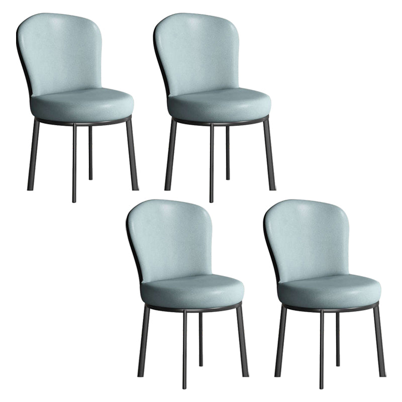 Chaises latérales rembourrées de style contemporain, chaise sans accoudoirs à dossier solide pour un usage domestique
