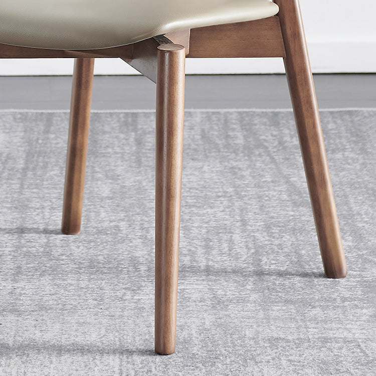 Chaises d'appoint de salle à manger de style scandinave Chaises sans accoudoirs à dossier ouvert en bois (Ensemble de 2)
