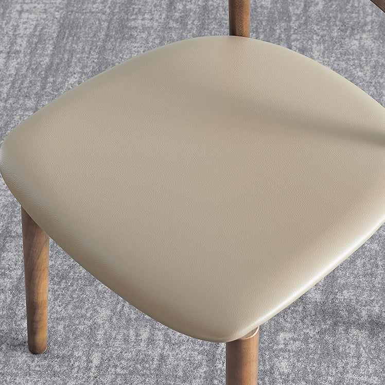 Chaises d'appoint de salle à manger de style scandinave Chaises sans accoudoirs à dossier ouvert en bois (Ensemble de 2)